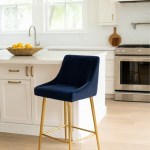 G-Milan Black Stool (Gold Legs)