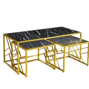 Oval MDF Coffee Table With Side Table Black, Grey or White Coffee Table, Nest Table with Optional Side Tables