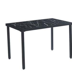 Oval MDF High Gloss Marble Look Alike Dining Table (No Chairs Included) In Black, Grey or White with Optional Gold or Black Frame