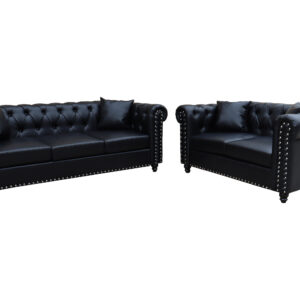 Ocean Black PU Sofa
