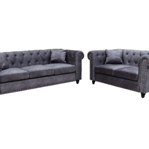 Ocean Grey Velvet 21 Sofa
