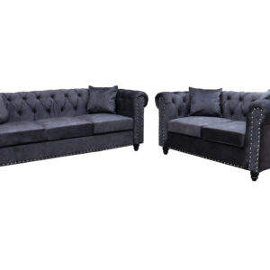OCEAN DARK GREY VELVET