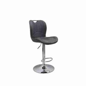 Aryan Grey Plush Bar Stool