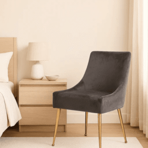G-Milan Dark Grey Chair (Gold Legs)