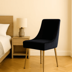 G-Milan Black Chair (Gold Legs)