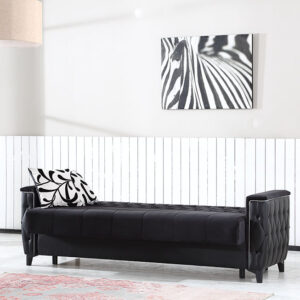 Kevin Black 2-Seater Sofa Bed