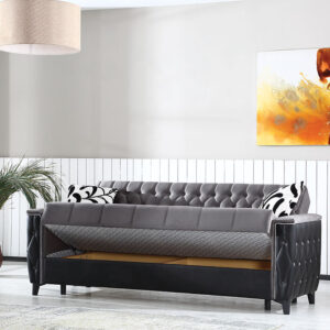 Kevin Black 3-Seater Sofa Bed