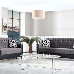 Kevin Black 3+2 Seater Sofa Bed