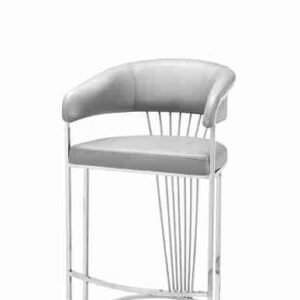 Posh Grey with Chrome bar stool