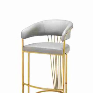 Posh Grey with Gold bar stool