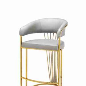 Posh Grey with Gold bar stool