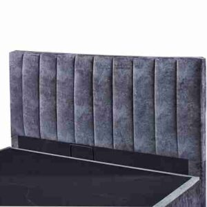 Kolon Bed 150x200 Dark Grey Velvet (Single Piece)