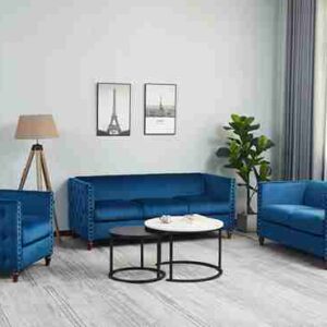 Rare Sofa 1 Seater Blue (Set of 6)
