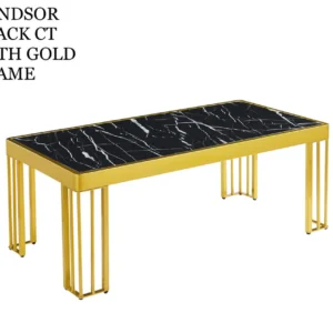 Windsor Black, Grey Coffee Table with Optional Gold Or Black Frame
